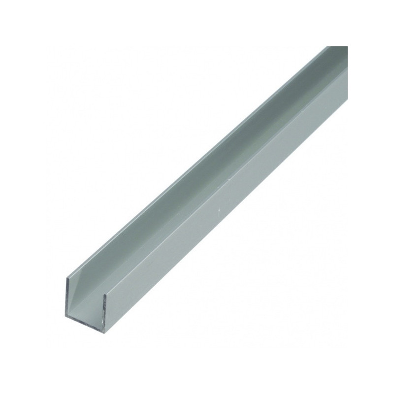 Aluminium U-Profil AlMgSi0,5 Glanzchrom poliert, gleichschenkelig  15/15/15/2 mm